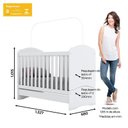 Ver imagem 4 de Berço Mini Cama Bala de Menta Branco com Colchão - Móveis Henn