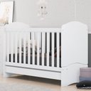 Ver imagem 2 de Berço Mini Cama Bala de Menta Branco com Colchão - Móveis Henn