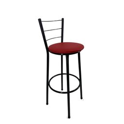 Kit 4 Banquetas Alta Preta Cozinha Gourmet Americana Balcão:vermelho - 2