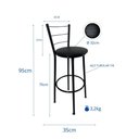 Ver imagem 5 de Kit 4 Banquetas Alta Preta Cozinha Gourmet Americana Balcão:vermelho