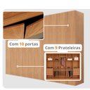 Ver imagem 5 de Guarda Roupa Casal Everest Mdf 10 Portas 8 Gavetas e 9 Prateleiras Moderna Mobília