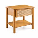 Ver imagem 3 de Mesa de Apoio com Gaveta Ratan Nature Laminada Mel