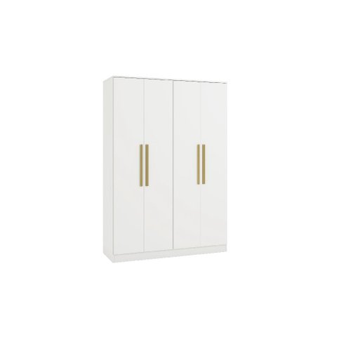 Guarda Roupa Closet Modulado Componível 4 Portas 158cm Linha Modulado Adapt N536 Kappesberg- Branco