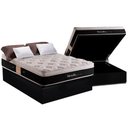 Ver imagem 1 de Cama Box Baú Casal: Colchão Molas Herval Maxspring Marselha + Base CRC Suede Black(138x188)