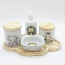 Ver imagem 2 de Kit Higiene Bebê 5 Peças Safari - Bandeja Nuvem - 102.10