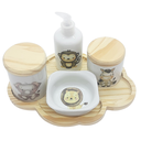 Ver imagem 1 de Kit Higiene Bebê 5 Peças Safari - Bandeja Nuvem - 102.10