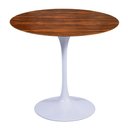 Ver imagem 1 de Mesa Saarinen Redonda Pau Ferro 137cm - Base Branca mgsaarinen