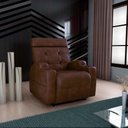 Ver imagem 6 de Poltrona Reclinável do Papai Automática com Usb e Porta Copos Cherokee Sintetico Rustico Whisky