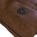Ver imagem 4 de Poltrona Reclinável do Papai Automática com Usb e Porta Copos Cherokee Sintetico Rustico Whisky