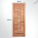 Ver imagem 2 de Folha de Porta Maciça em Eucalipto Acabamento Natural 210x60cm PM97 Cruzeiro Portas Natural