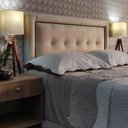 Ver imagem 1 de Cabeceira Queen Estofada Veneza 05 Diamond 1 Suede Bege 160 X 60 Rbl