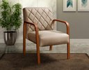 Ver imagem 2 de Kit 4 Poltronas Lara Cor:Linho Marrom 150
