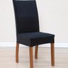 Capa para Cadeira de Jantar 8 Unidades Suede Luxo - Preto - 3