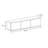 Rack para Tv Eros 1,80m Cedro/off White - Casa D - 4