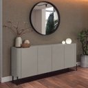 Ver imagem 1 de Buffet Bend 180 cm Porta Lisa Incolar Grigio com Pé Preto