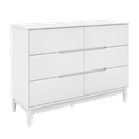 Ver imagem 2 de Cômoda Branca para Quarto Infantil 6 Gavetas Linha Tomi Quater Móveis