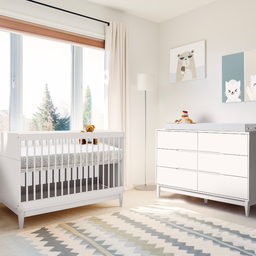 Cômoda Branca para Quarto Infantil 6 Gavetas Linha Tomi Quater Móveis - 3