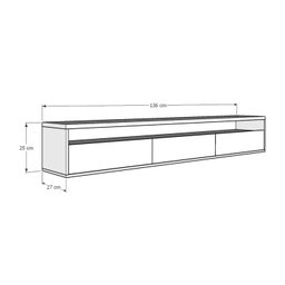 Bancada Suspensa para Salão de Beleza Cabeleireiro Balcão de Barbearia Suspensa Life 1.12 - Preto -  - 4