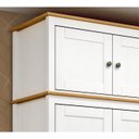 Ver imagem 6 de Guarda Roupa E Comoda Casal Madeira Maciça 9105x9108x9101 Topazio Branco Carvalho FNT