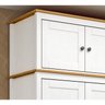 Guarda Roupa E Comoda Casal Madeira Maciça 9105x9108x9101 Topazio Branco Carvalho FNT - 6
