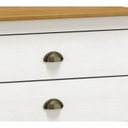 Ver mais imagens de Guarda Roupa E Comoda Casal Madeira Maciça 9105x9108x9101 Topazio Branco Carvalho FNT