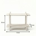 Ver imagem 5 de Aparador Montare 2 Prateleiras 75cm de Comprimento Branco