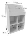 Ver imagem 3 de Organizador Infantil Justin 100% Mdf (brinquedos Crianças)