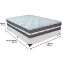 Ver imagem 3 de Cama Box Branco e Colchão Black Graphite Molas Ensacadas Casal 138x188x27 Anjos