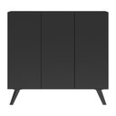 Ver imagem 3 de Gabinete Banheiro 3 Portas Retrô 90Cm Multimóveis Mp5030 Preto