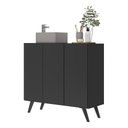 Ver imagem 7 de Gabinete Banheiro 3 Portas Retrô 90Cm Multimóveis Mp5030 Preto