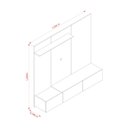 Ver imagem 3 de Painel para TV até 65 Polegadas com Bandeja Integrada 153,5x142cm Astro