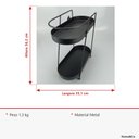 Ver imagem 3 de Suporte para Vaso de Metal Preto 36x35x17cm Decoração Casa