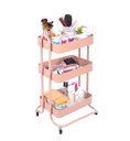 Ver imagem 4 de Carrinho Organizador Multiuso 3 Prateleiras Berlim - Rosa