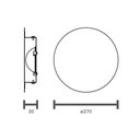 Ver imagem 3 de Arandela / Plafon Taschibra Luna 270 Led Bivolt Branco 2700k Luz Amarela 04030035-01