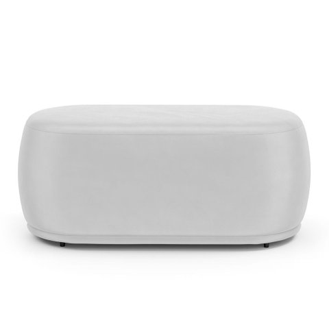 Conjunto 02 Puffs Decorativos Orgânicos Molly Couríssimo Branco - Desk Design