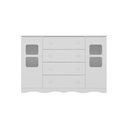 Ver imagem 7 de Cômoda Infantil 125cm 2 Portas com Vidro e 4 Gavetas Serena Multimóveis Mp4435 Branco