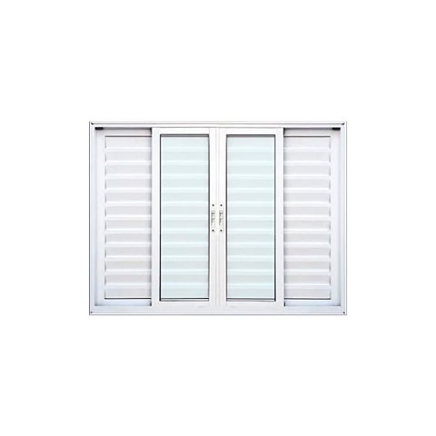 Veneziana 6 Folhas de Correr Alumínio Branco 120x200 Linha 25