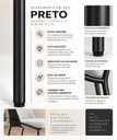 Ver mais imagens de Kit 2 Cadeira Milena Aço Cabono Preto Tecido Preto com Linho