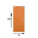 Ver imagem 3 de Porta de Correr Lisa com Trilho Aparente 72x210cm Marrom Rodam