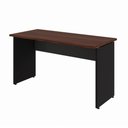 Ver imagem 2 de Mesa Retangular Escrivaninha 135cm x 60cm Tampo 25mm com Pés Painel F5 Office Cor:Louro Preto com