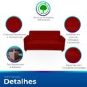 Ver imagem 3 de Sofá + 1 Poltrona para Sala de Estar Moderno Confortável Veneza Suede
