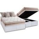 Ver imagem 1 de Cama Box Baú Queen: Colchão Molas Ensacadas Anjos MasterPocket Classic + Base CRC Courano White(158x