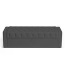 Ver imagem 6 de Cabeceira e Calçadeira Báu Queen Size Atena 160cm Capitonê Suede Cinza - Desk Design