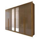 Ver imagem 3 de Guarda-roupa Casal Classic 6 Portas 6 Gavetas 100% Mdf com Espelho Cinamomo/cappuccino - Panorama Mó