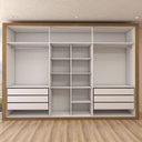 Ver imagem 6 de Guarda-roupa Casal Classic 6 Portas 6 Gavetas 100% Mdf com Espelho Cinamomo/cappuccino - Panorama Mó