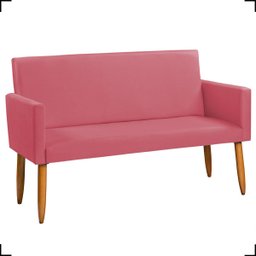 Namoradeira Decorativa Para Sala Nina 2 Lugar Para Recepção Manicure Escritório Suede - 1