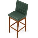 Ver mais imagens de Kit 05 Banquetas Altas Para Cozinha Sala de Jantar Fixa Mila L02 Facto Verde Musgo - Lyam Decor