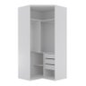 Guarda Roupa Casal Modulado 100% Mdf Canto Closet 2 Portas 3 Gavetas Branco - Evolution - Robel Móve - 2