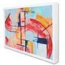 Ver imagem 2 de Quadro Decorativo Caixa Pincelada Sofisticada Tacolado Moldura Caixa Alta 4,5cm Branca com Vidro 30