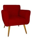 Ver imagem 1 de Poltrona Decorativa Estofada Para Salão de Beleza Isabella Suede Vermelho- LM DECOR